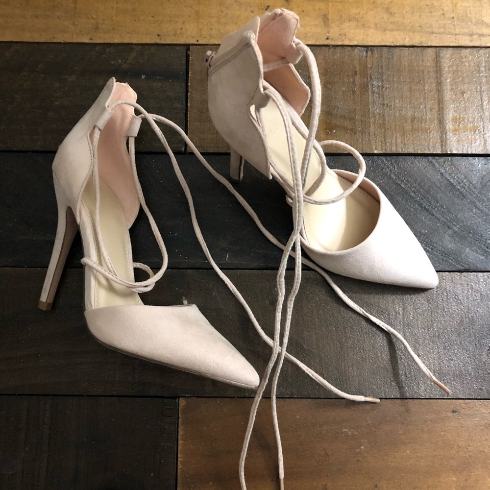 Forever 21 tie-up heels